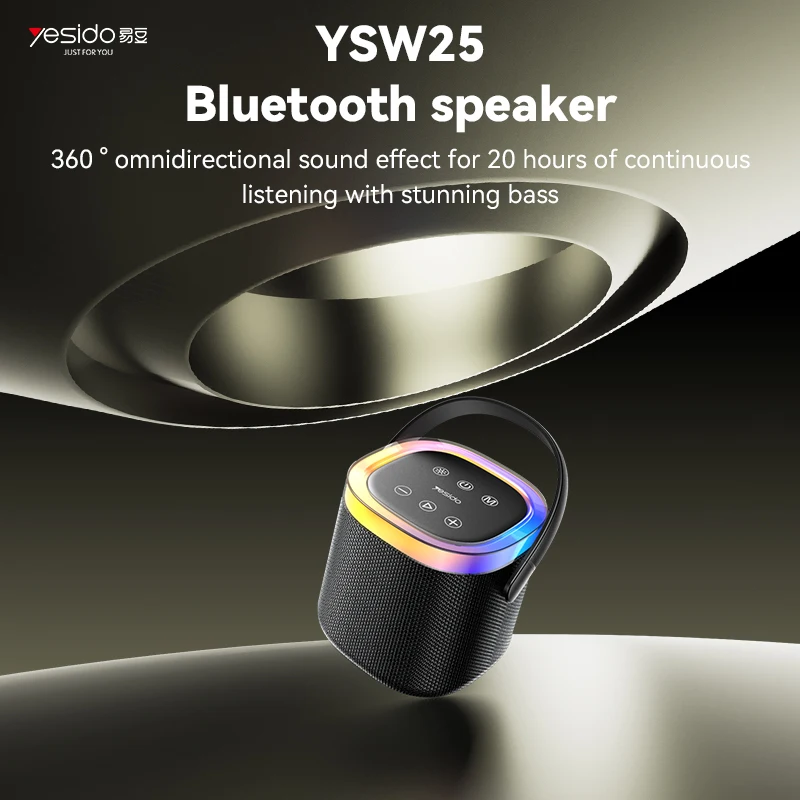

Yesido YSW25 Mini Bluetooth speaker, colorful desktop computer, subwoofer, car mounted high endurance, high-quality audio system