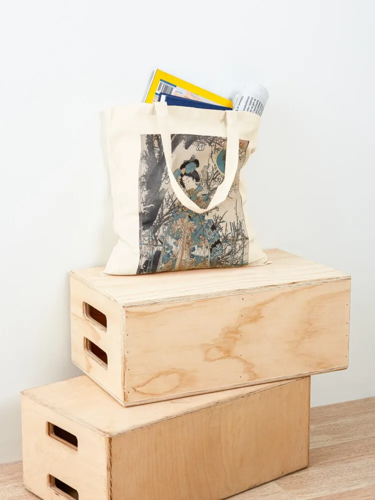 الكلاسيكية خمر Ukiyo-e الفن الياباني الجيشا صورة حمل حقيبة حقائب النساء حمل حقيبة قماش قنب مخصص