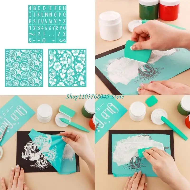 

R53F трафарет для шелкографии, шаблон для рисования, номер, сетчатый экран, сделай сам, переводная ткань, футболка, серьги, для