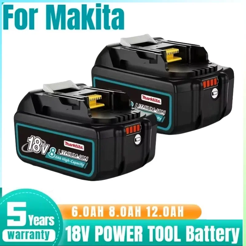 

100% Original 18V 12.0Ah BL1860b Rechargeable Li-ion Battery For Makita 18 Volt Power Tools BL1860 BL1850b BL1830b BL1840 12Ah