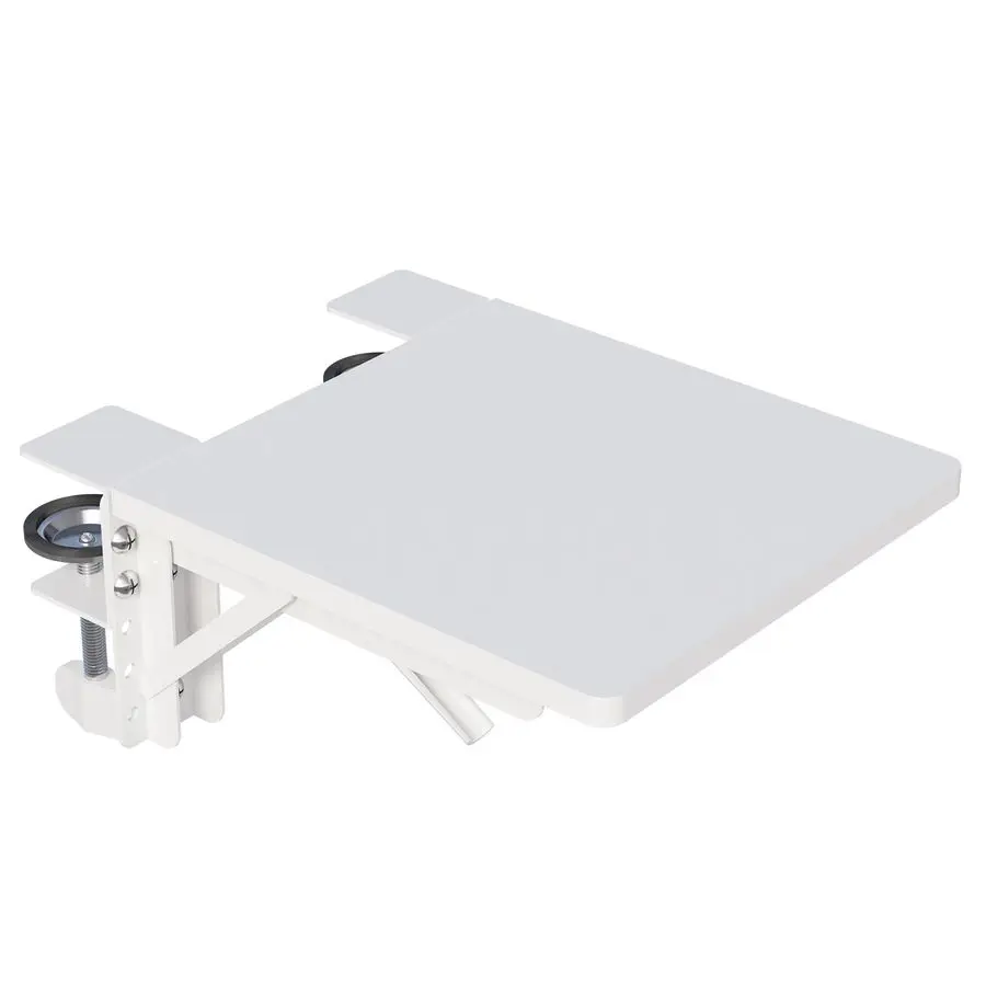 

Ergonomic Desk Extender Tray, 9.5x9.1 Table Mount Arm Wrist Rest Shelf, 90 Foldable Elbow Support, Clamp on Computer Arm Rest fo