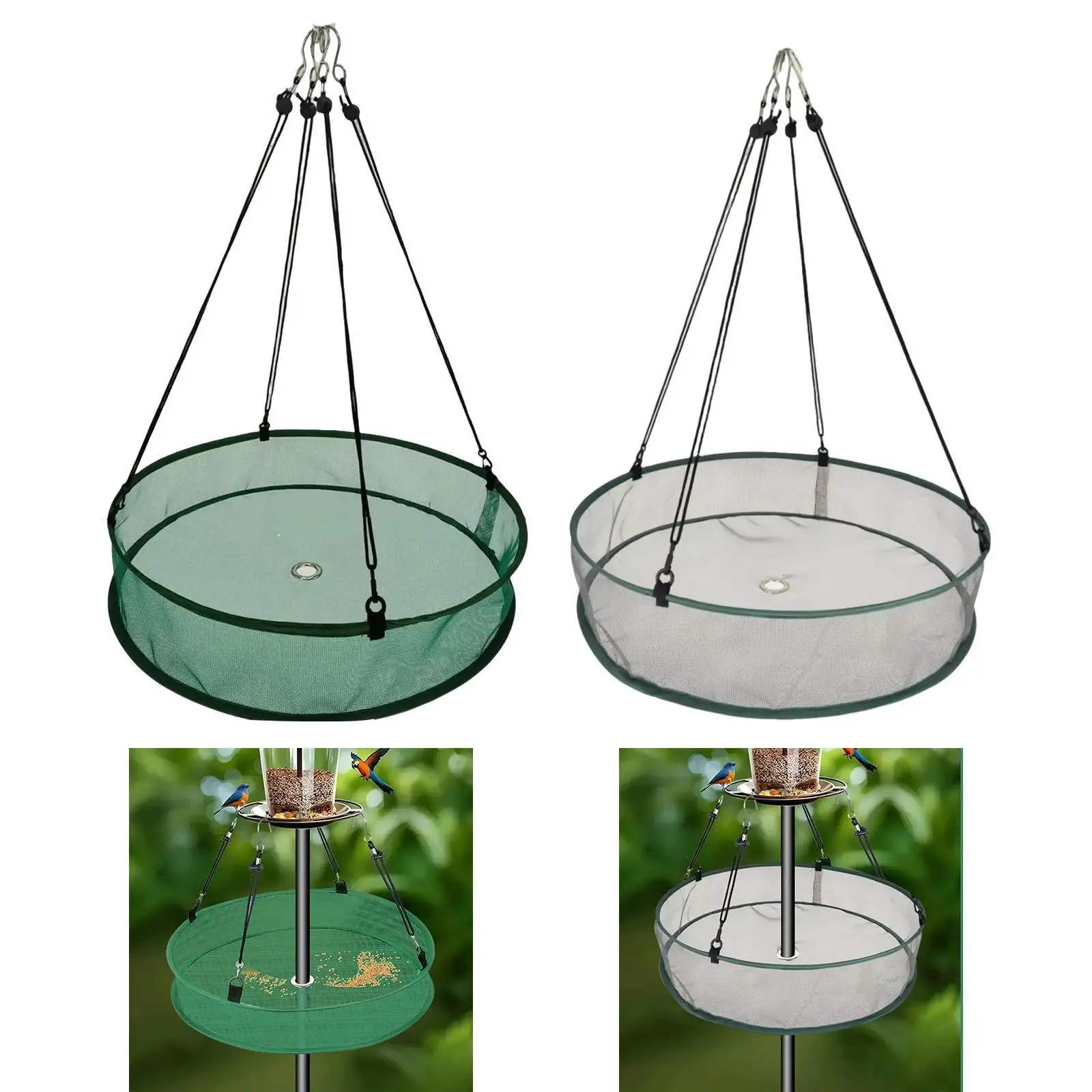

Bird Seed Catcher Tray Universal Garden Accessories Reliability Hanging Hoop Feeder for Yard Outside Backyard Garden Outdoor