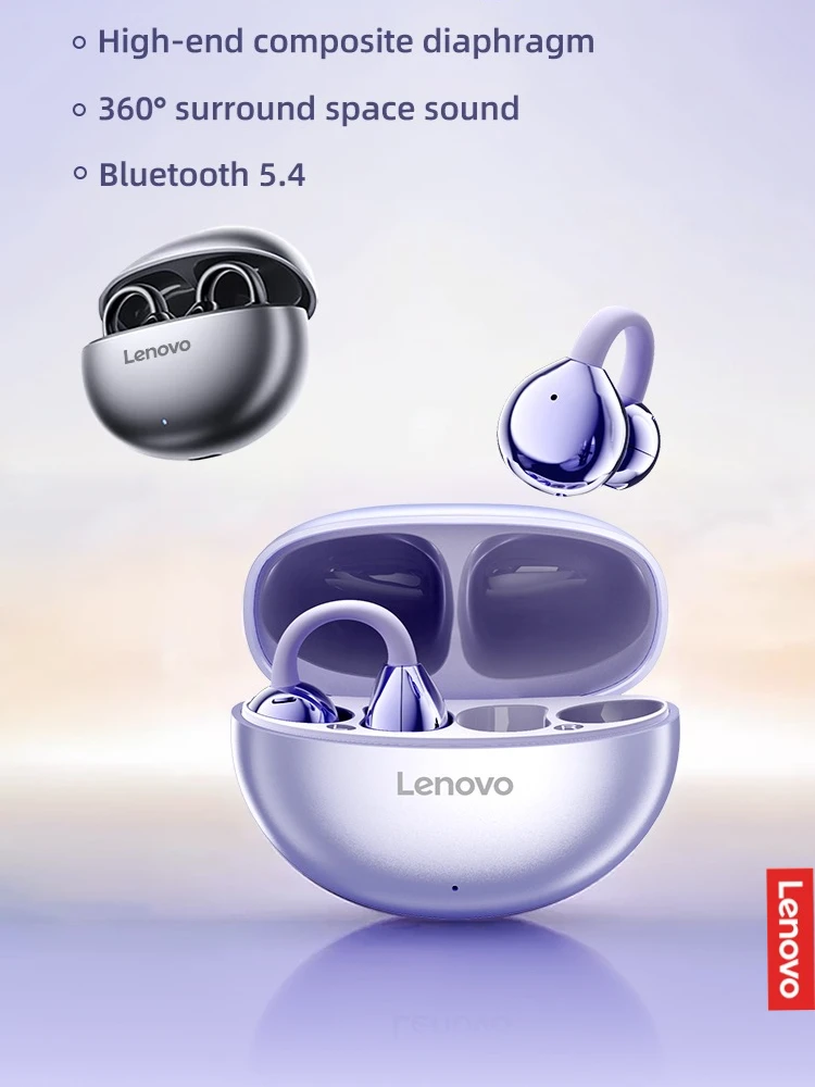 Lenovo Draadloze Bluetooth 5.4-oortelefoon TWS Panoramische geluidseffecten Ultra lange batterijduur Koptelefoon Comfortabel om te dragen TA410 - afbeelding 2