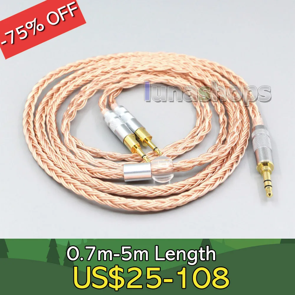 

2.5mm 3.5mm XLR Balanced 16 Core 99% 7N OCC Earphone Cable For Sennheiser HD700 Headphone LN006742