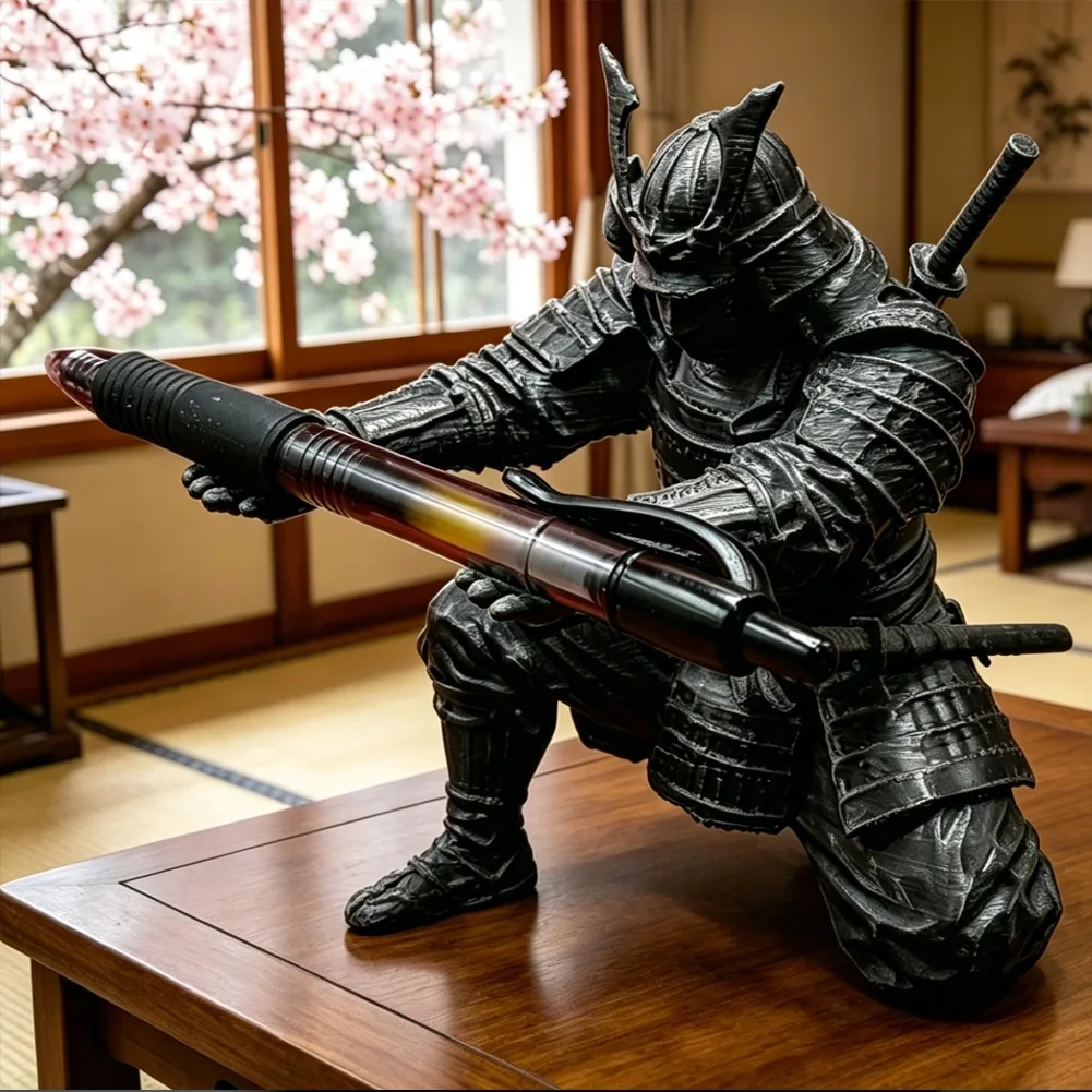 Creative Samurai Pen Holder Japanese Warrior Pencil Rack 3D Printed Stationery Organizer Stand Office Ornament Desk Decor Gift