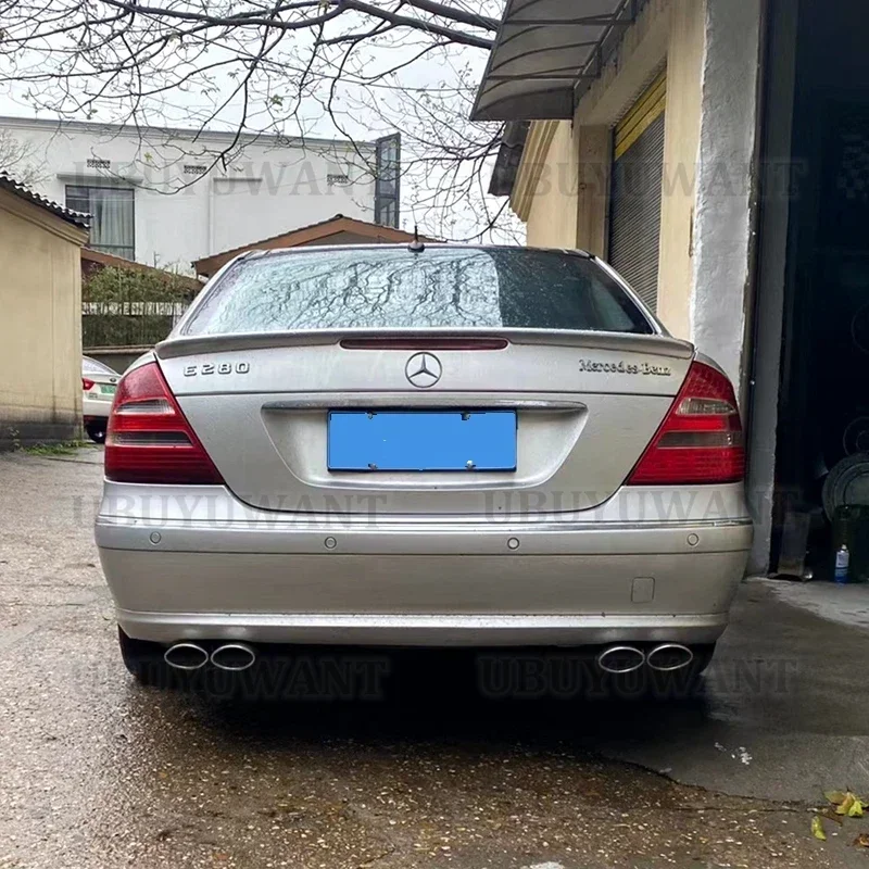 

Спойлер для W211 2003-2009 Mercedes-Benz W211 E-class E200 E260, спойлер из АБС-пластика, цветное заднее крыло автомобиля, задний спойлер