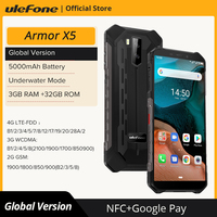 Ulefone Armor X5  Android 11 Rugged Waterproof  Smartphone IP68 MT6762 Cell Phone 3GB 32GB Octa core NFC  4G LTE Mobile Phone