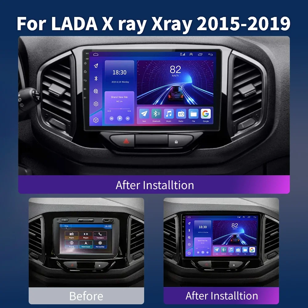 for LADA Xray X Ray 2015-2019 Multimedia Player Navigation GPS Stereo Wireless Carplay Auto Android 2 Din Car Radio