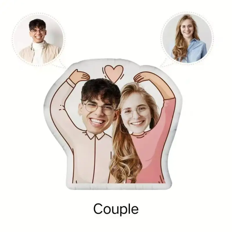 Customized Pillow for Couple's Group Photo, Featured Pillow, Fun Pillow for Family, Friends, Colleagues, Best Friends, Brothers,