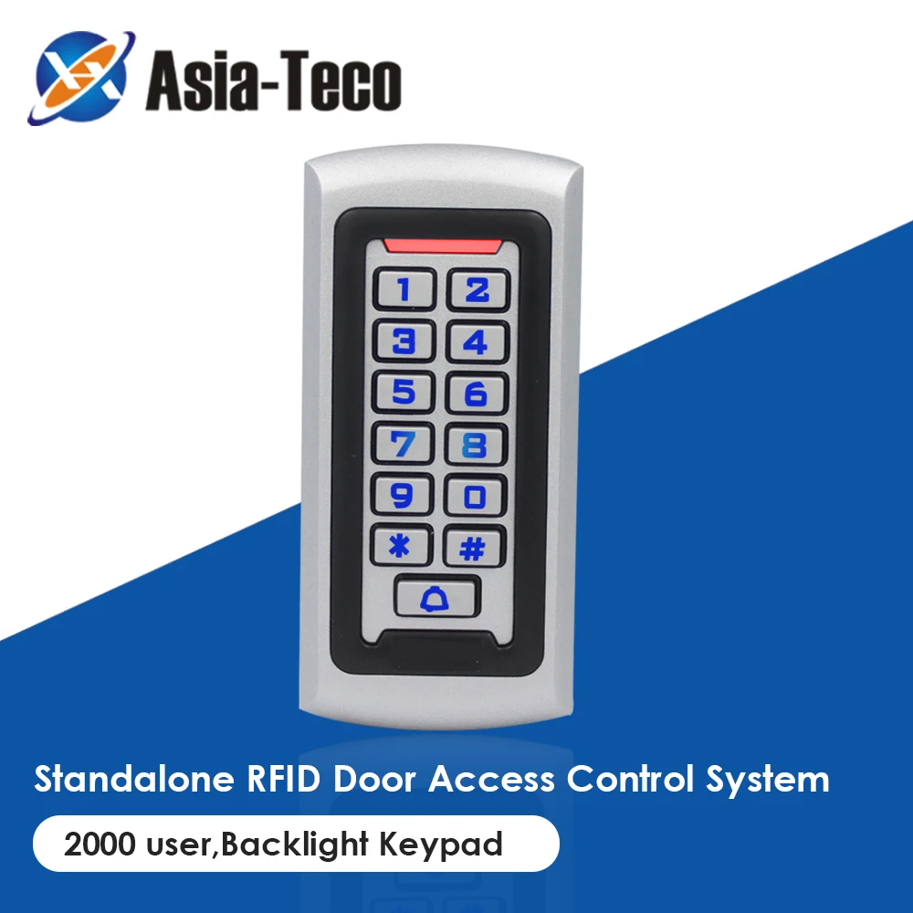 2000 Users Standalone RFID Door Access Controller silicone keypad WG 26 Output 125KHz Proximity Card for Access Control System