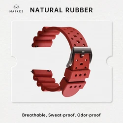 Maikes Natural Rubber Watch Strap Quick Release 20mm 22mm 24mm Accessories Smart Watch Band Bracelet