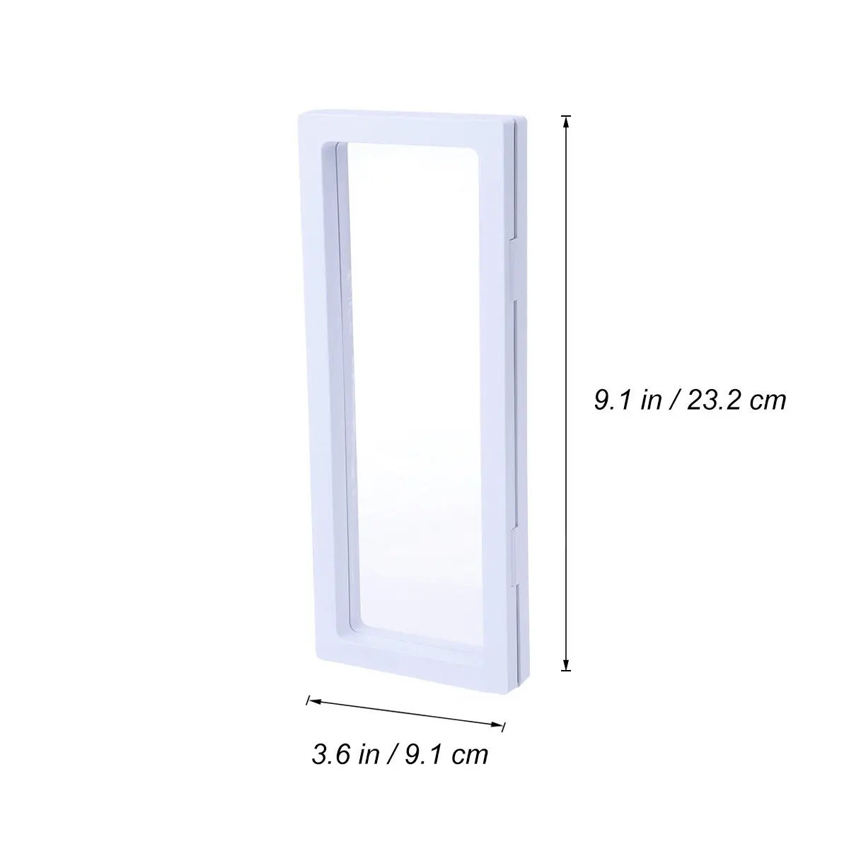 Floating Frame Transparent Display Case For Desk Display Decor Home 23x9cm Jewelry Medallion Showcase