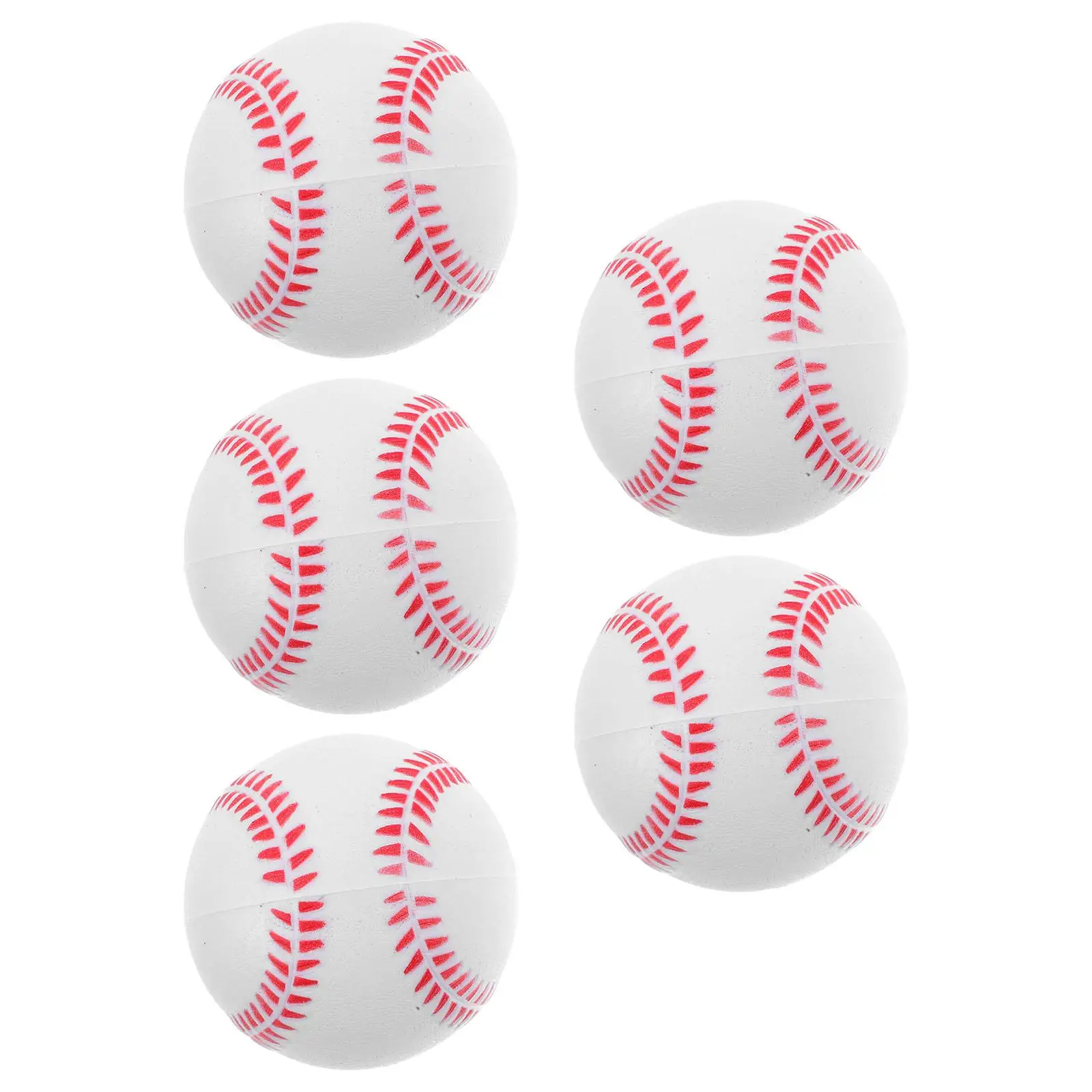 

5Pcs Sports Baseball Rubber Bounce Balls 6 3x6 3x6 3cm White Kids Toy Outdoor Activities Training Team Softball
