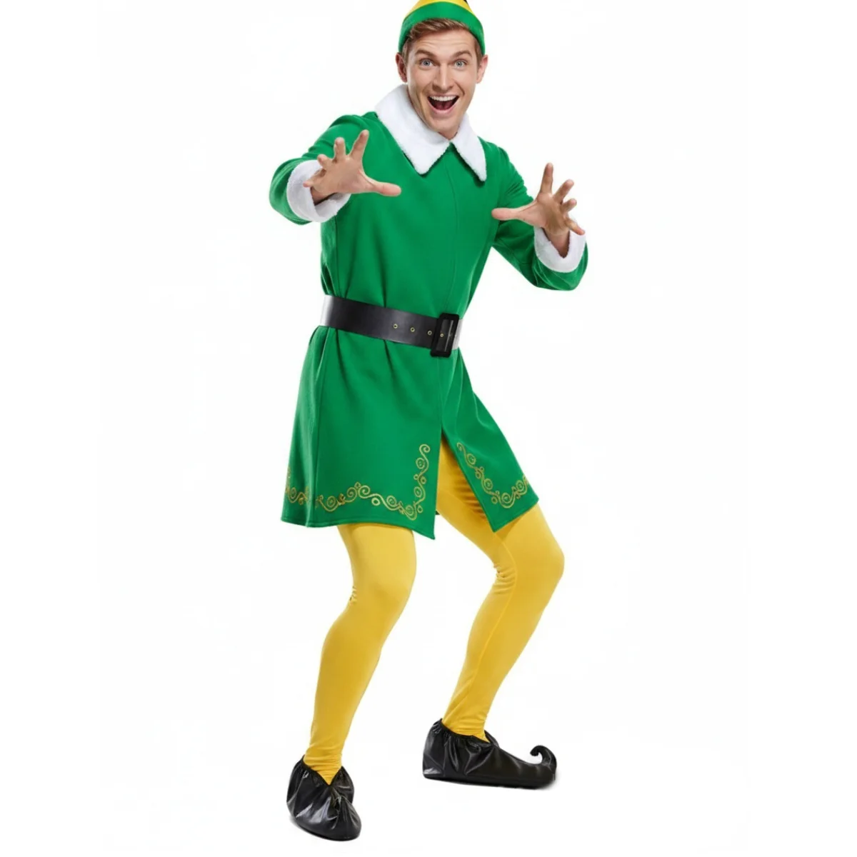 Męski i damski pełny zestaw ko – Elf Costume Christmas recenzja i cena
