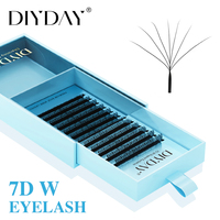 DIYDAY 7D 8D W Clover Eyelash Extensions Natural Soft Individual False Lashes Automatic Flowering W Shape Easy Fan Eyelashes