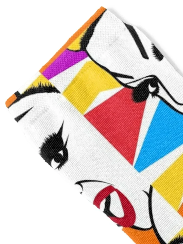 Divine Pop Art Socks retro Christmas short cotton Women Socks Men's