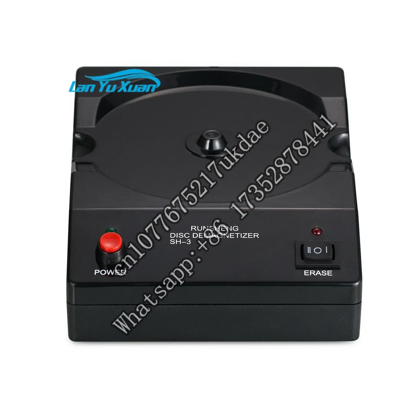 เครื่องลบแม่เหล็กแผ่นซีดี/ดีวีดี ขนาดเล็ก AC 250V สำหรับหลอด/สายเคเบิล สีดำ 0.8A