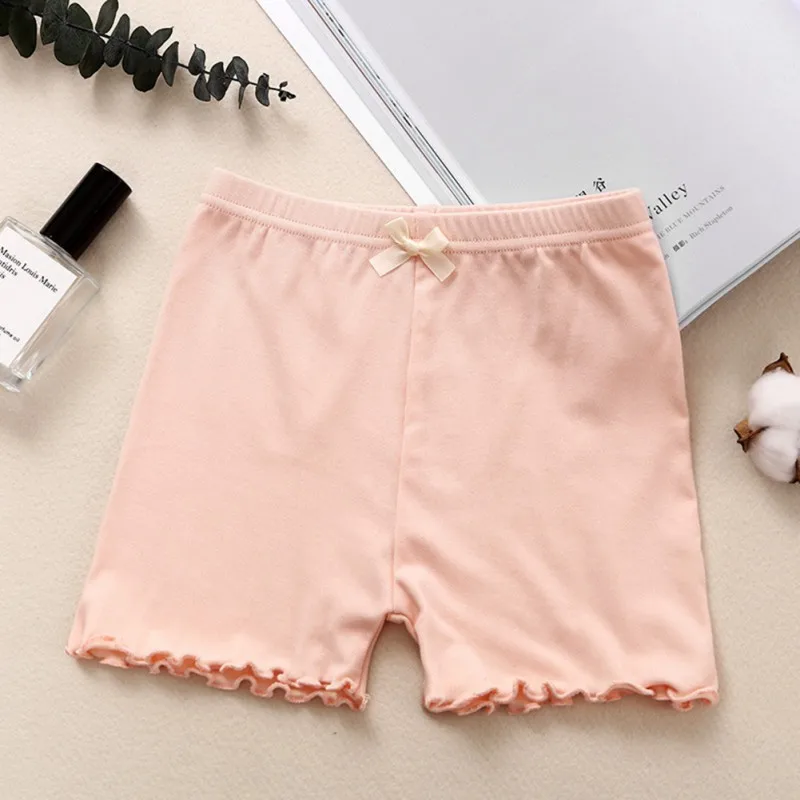 Leggings estivi per bambini pantaloni di sicurezza per bambini in tinta unita intimo in cotone pantaloncini elasticizzati per neonati carini per