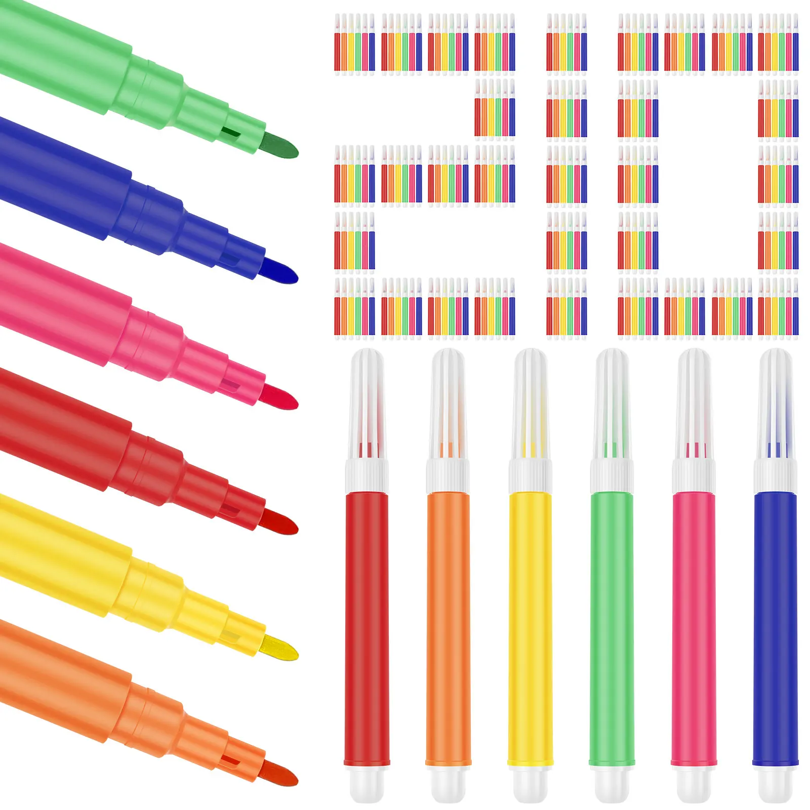 

Набор из 210 мини-маркеров для граффити и акварели, 6 цветов, 3,4 дюйма, для рисования и творчества, для DIY-проектов и художественных работ