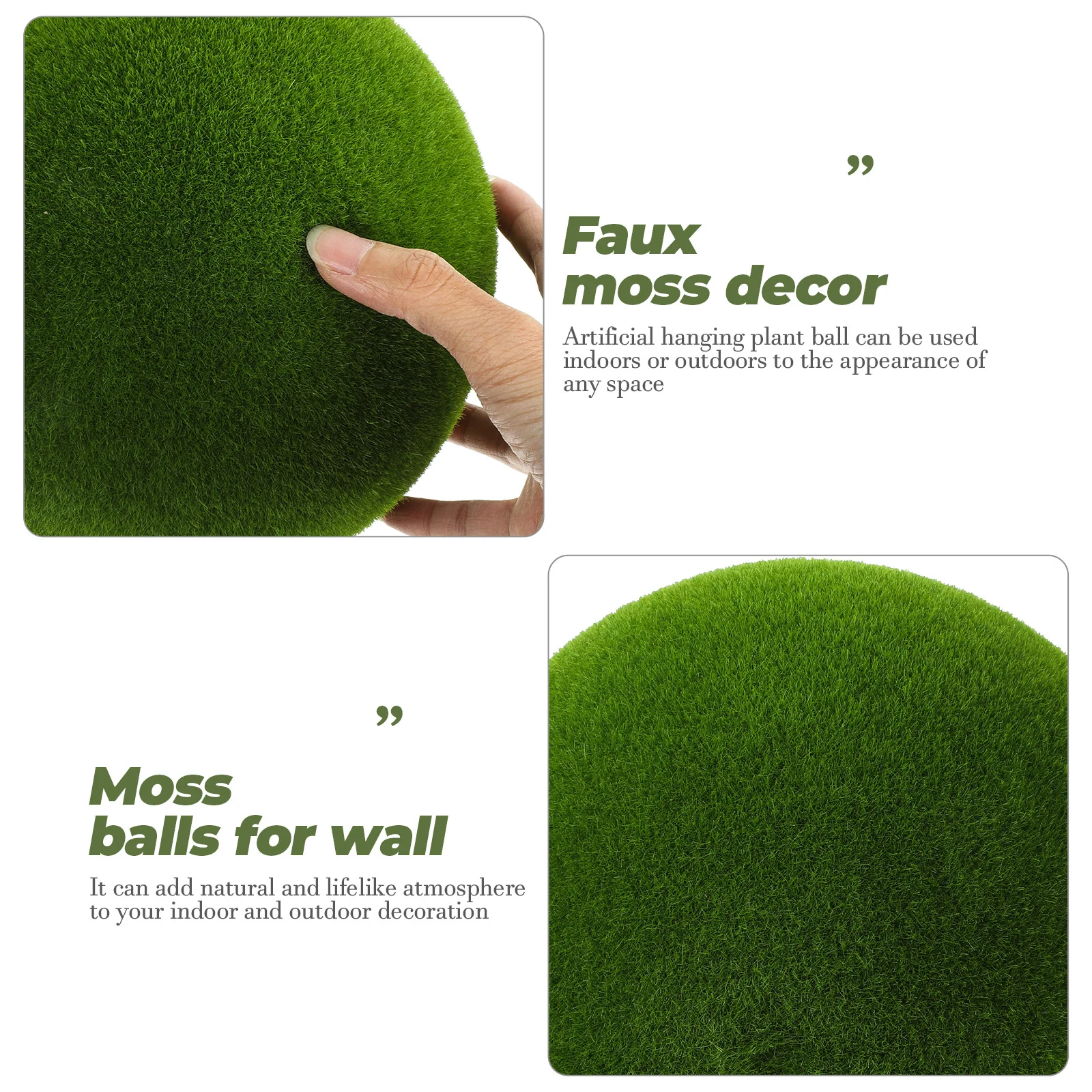 كرة الطحلب الاصطناعية كرة نباتية صناعية ديكور واقعي لحديقة المنزل بونساي عرض الأزهار ديكور ديكور صناعي