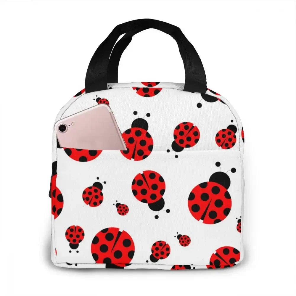 Ladybug Cooler Lunch Box Portable Insulated Lunch Bag Thermal Food Picnic Lunch Bags