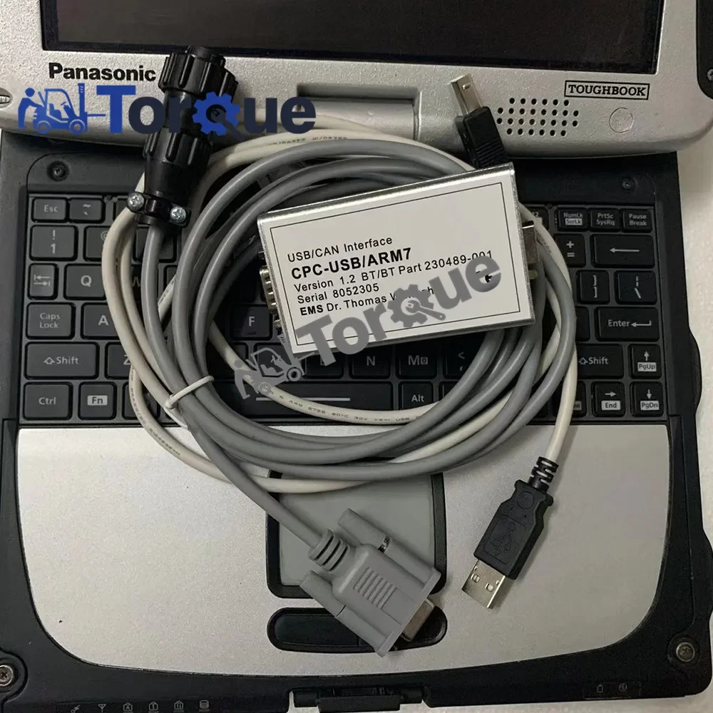 

TruckCom ToyotaBT For Toyota BT EMS CAN suite Service Communication Interface ARM7 forklift truck diagnostic tool+CF19 laptop