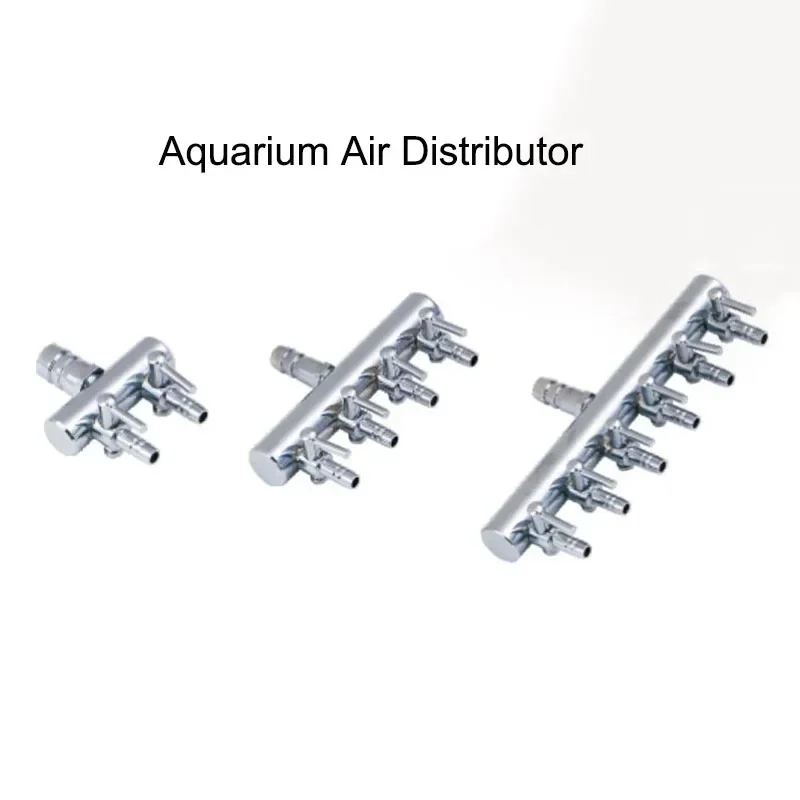 2 4 6 Ways Aquarium Air Splitter Valve 8mm to 4mm Fish Tank Air Pump Flow Distributor Pump Valve Tap Lever Control Switch Valve