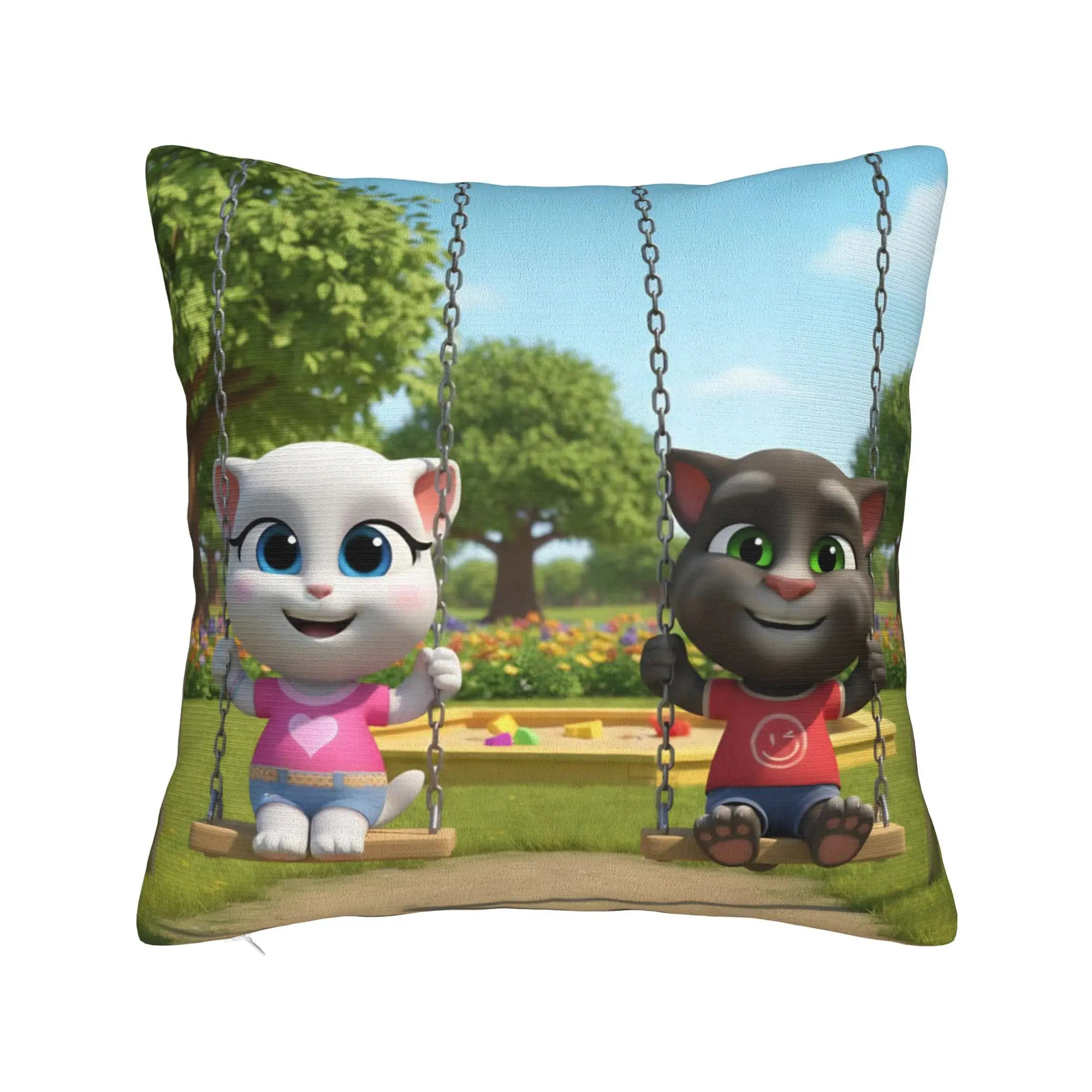 T-Talking T-Tom And F-Friends Pillowcase Stuff Soft Cushion Cover Gift  Throw Pillow Case Cover Home Multi Size