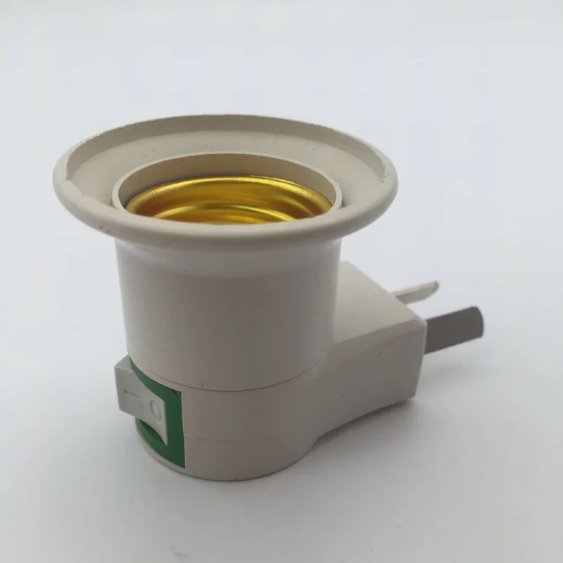 E27 LED Light Lamp Bulbs Socket Base Holder EU/US Plug Adapter ON/OFF Switch White Lamp Bases Home Replacement Accessories