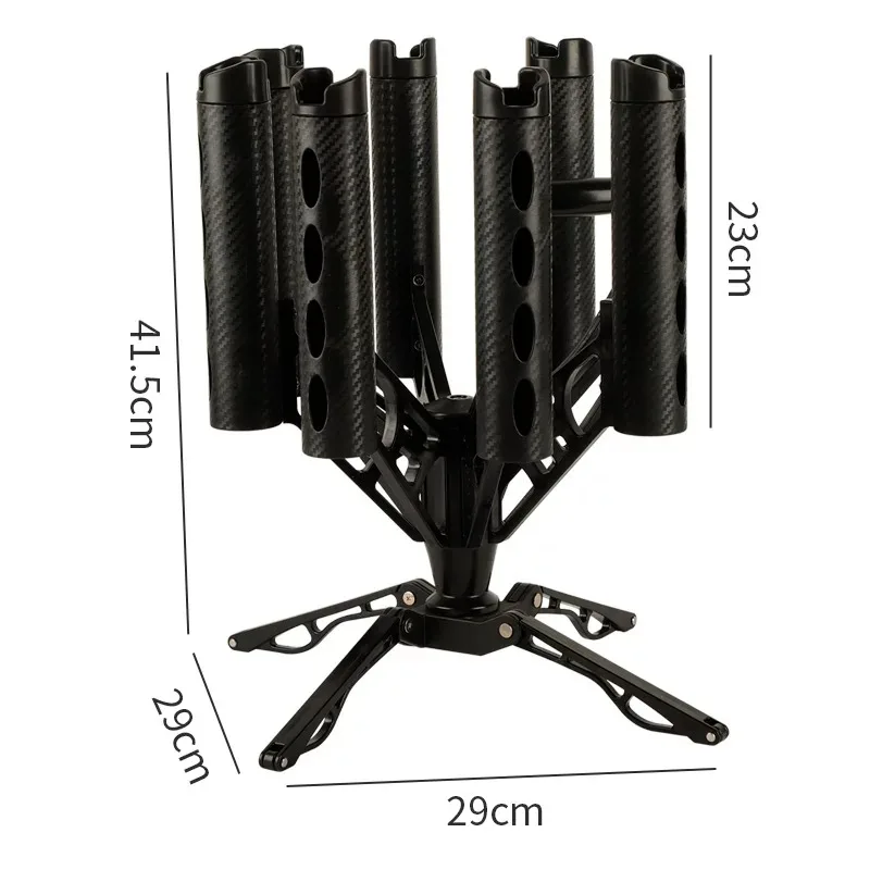 360 Degree Rotating Support Stand 7 Units Adjustable Pole Display Rack