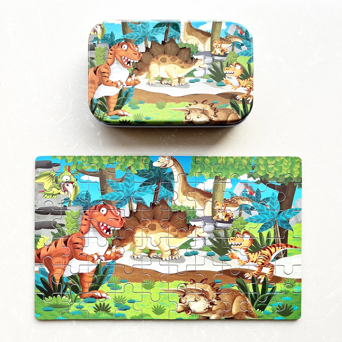 60pc Kids Puzzle Ages 4-8, Cartoon Animal Toys, Montessori Learning Games for Boys Girls, Intellectual Development Gift