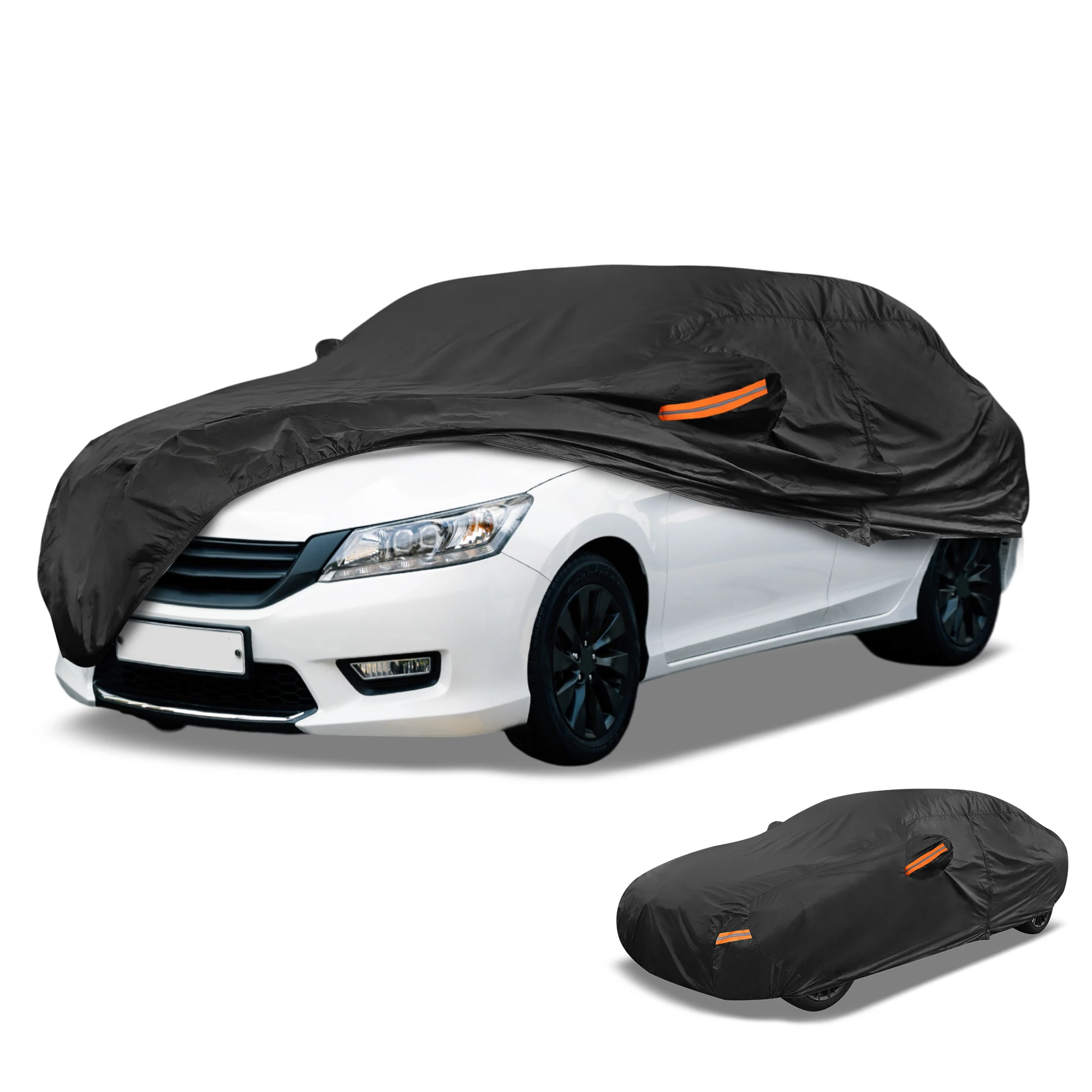 

UXCELL for Sedan Length 199" to 208" Car Cover Waterproof All Weather Automotive Outdoor Anti-UV Sun Protection 210D-PU