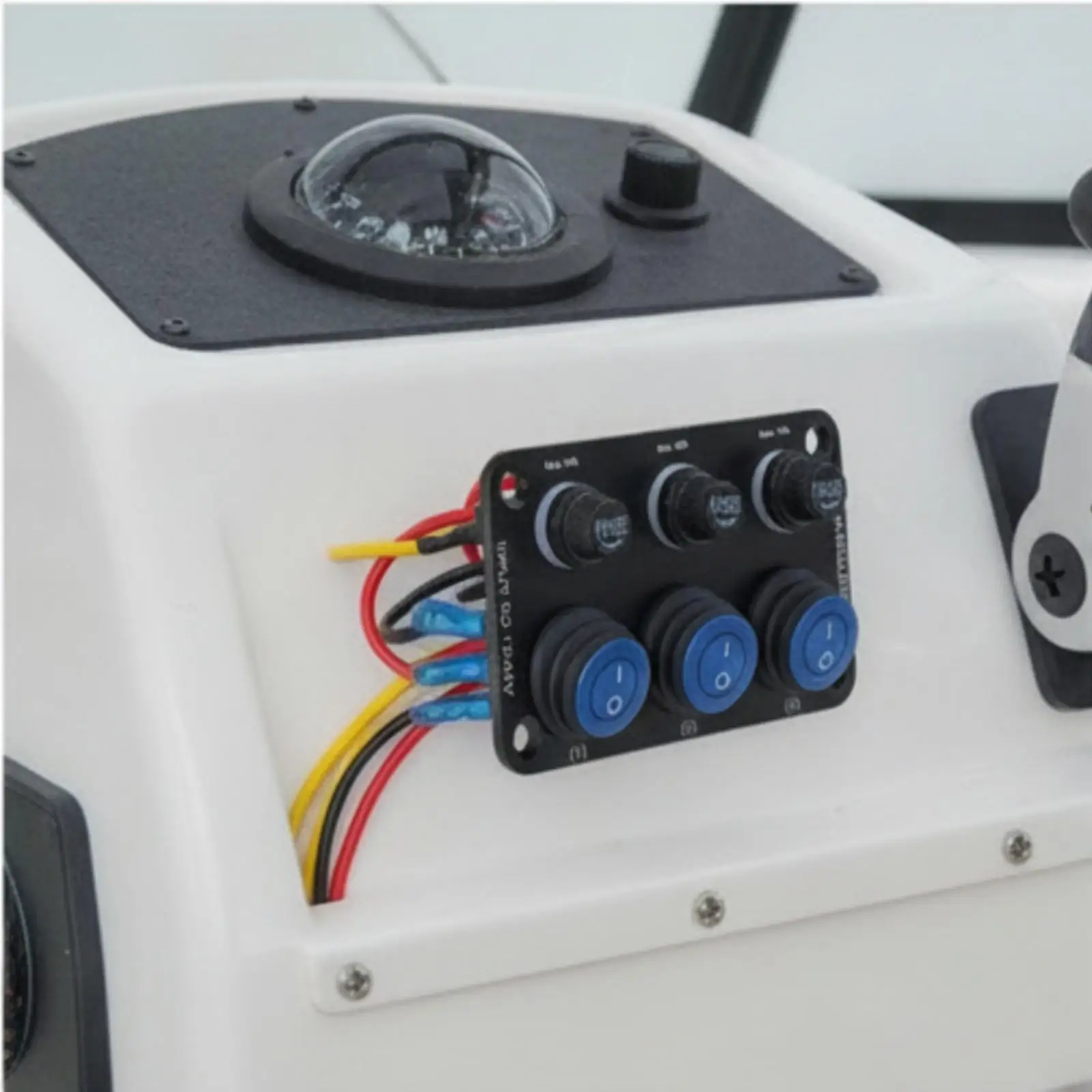 Toggle Switch Panel with Fuses Blue LED for Car, Boaters, DIYers