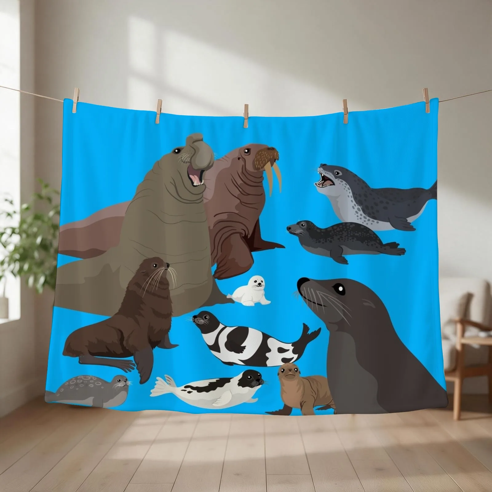 I Am Thankful For Pinnipeds Throw Blanket for babies sofa bed anime Sofa Throw Blankets