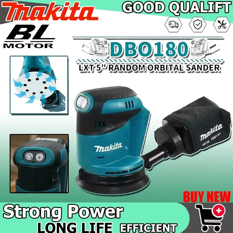 

Makita Tool DBO180Z 18V Brushless Cordless Rechargeable Disc Random Orbital Sander Woodworking Sanding Putty Polishing Bare Tool