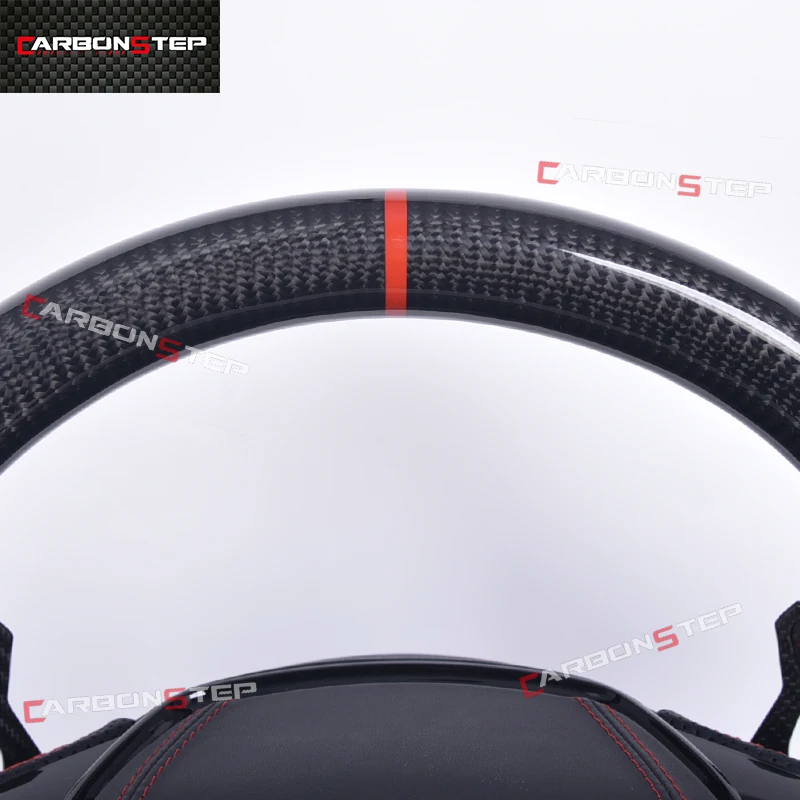 For Audi S7 2020 A6L C8 Carbon Fiber Steering Wheel Leather Sports Custom Cars Accessories