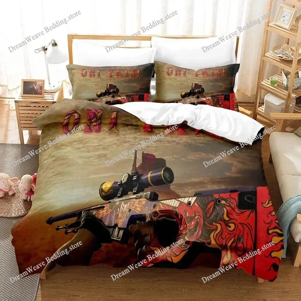 

Shooting Game Csgo Bedding Set Duvet Cover Bedroom Comforter Covers Single Twin King Size Quilt Cover Home Textile Luxury Gift
