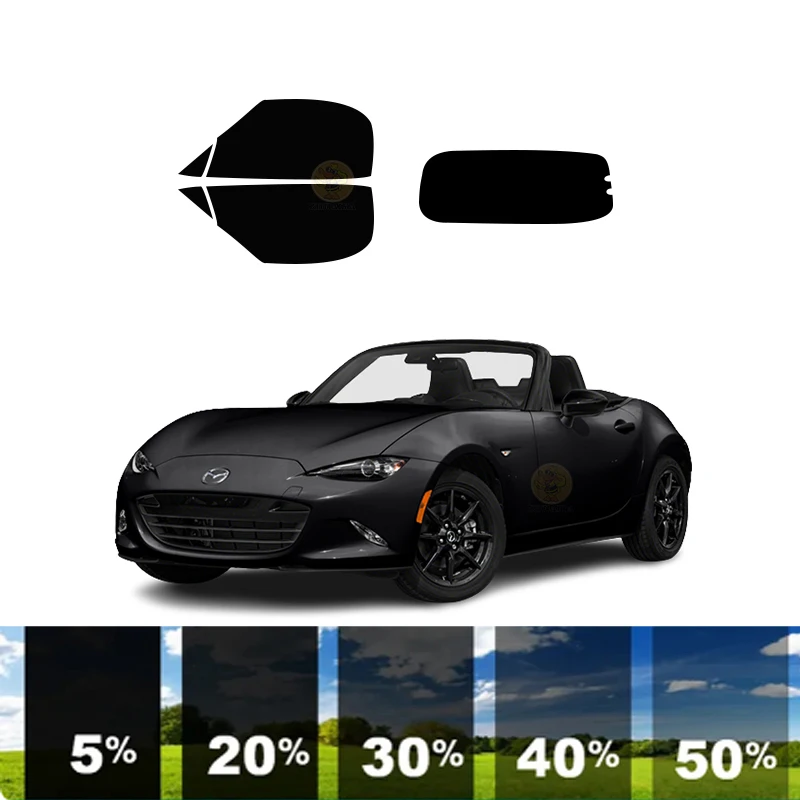 

precut Removable Window Tint Film Car 100% UVR 5%-70%VLT Heat Insulation Carbon ﻿For MAZDA MX-5 MIATA 2 DR CONVERTIBLE 2016-2023