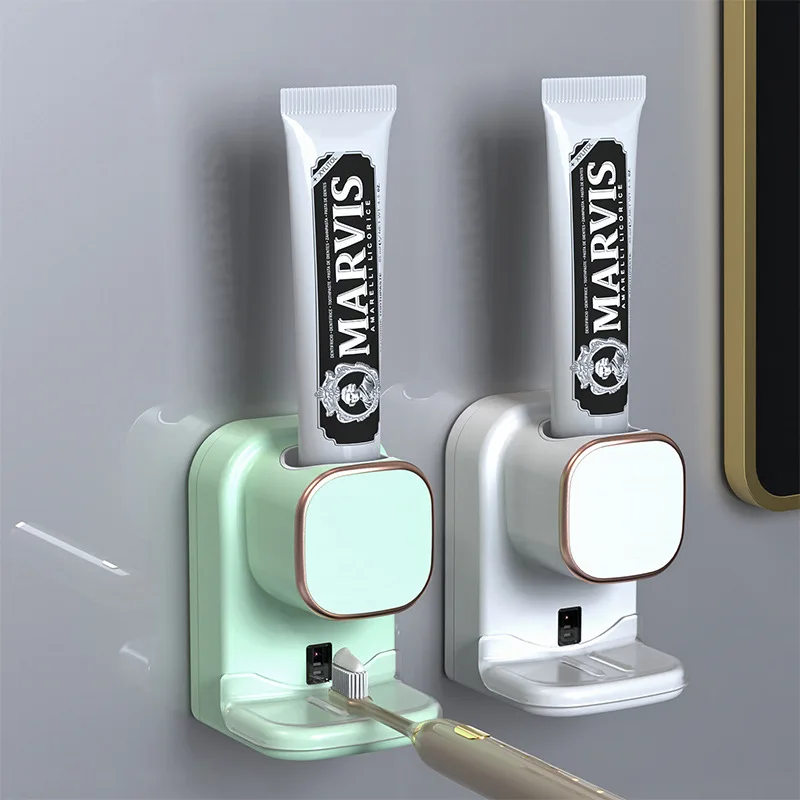 

Smart wall-mounted toothpaste squeezing artifact bathroom squeezer punch-free lazy kidsren's electric toothpaste machine