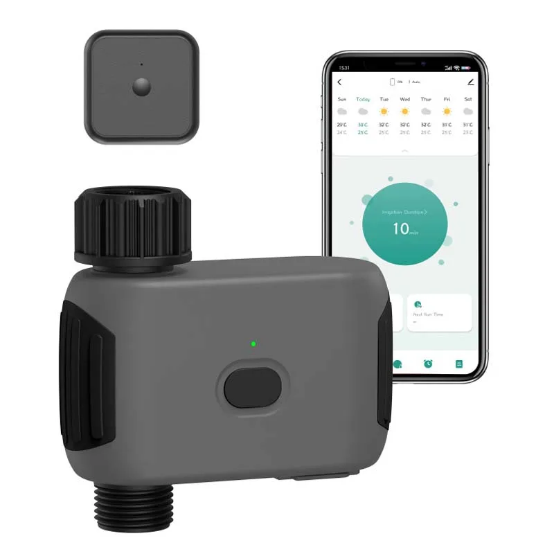 SGW03W WiFi Smart Dual Water Timer Automatischer Bewässerungstimer Ablassventil App-Steuerung für Gartenbaubewässerung
