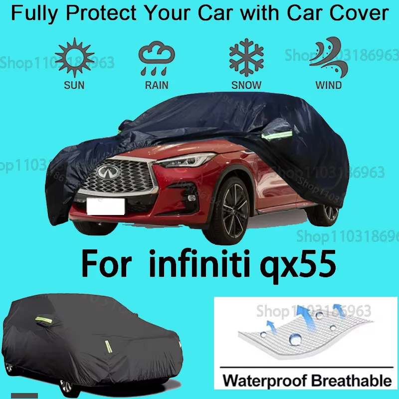 

Full Car Cover For Infiniti QX55 Outdoor Protective Gear-Snowproof, Sunshield, Waterproof and Dustproof Automobile Accessories