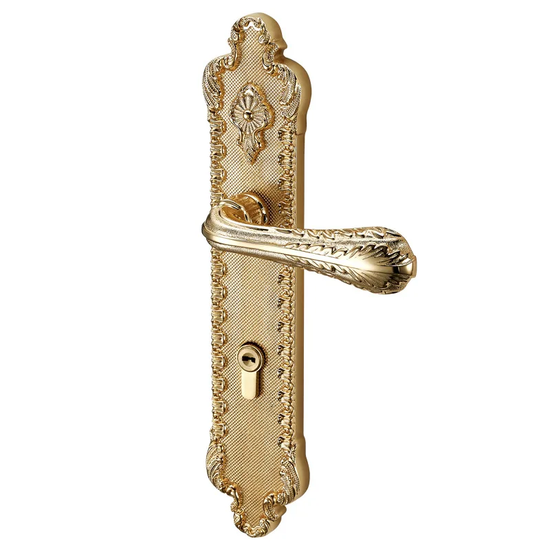 

Door lock Indoor room Bedroom wooden door lock American gold luxury silent inner door lock