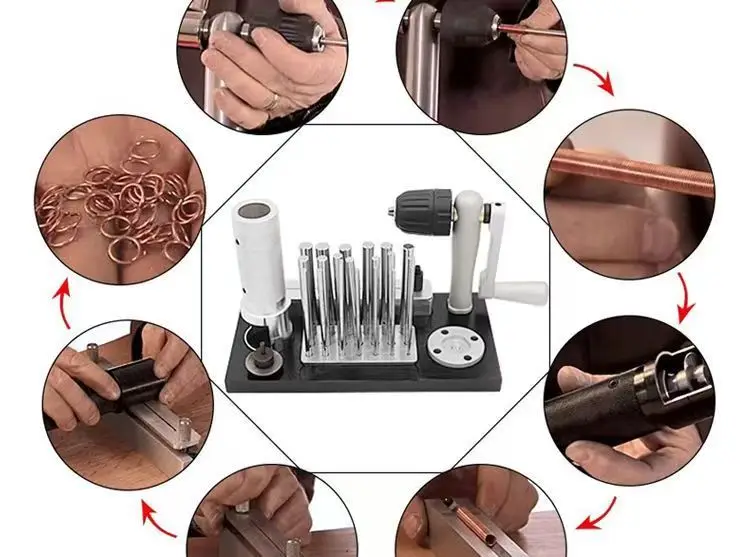 Wire Drawing Winding Tool Small Tube Tensioner Jewelry Collar Making Goldsmith Tools Beading Tools Jewelry for Jump Ring Maker