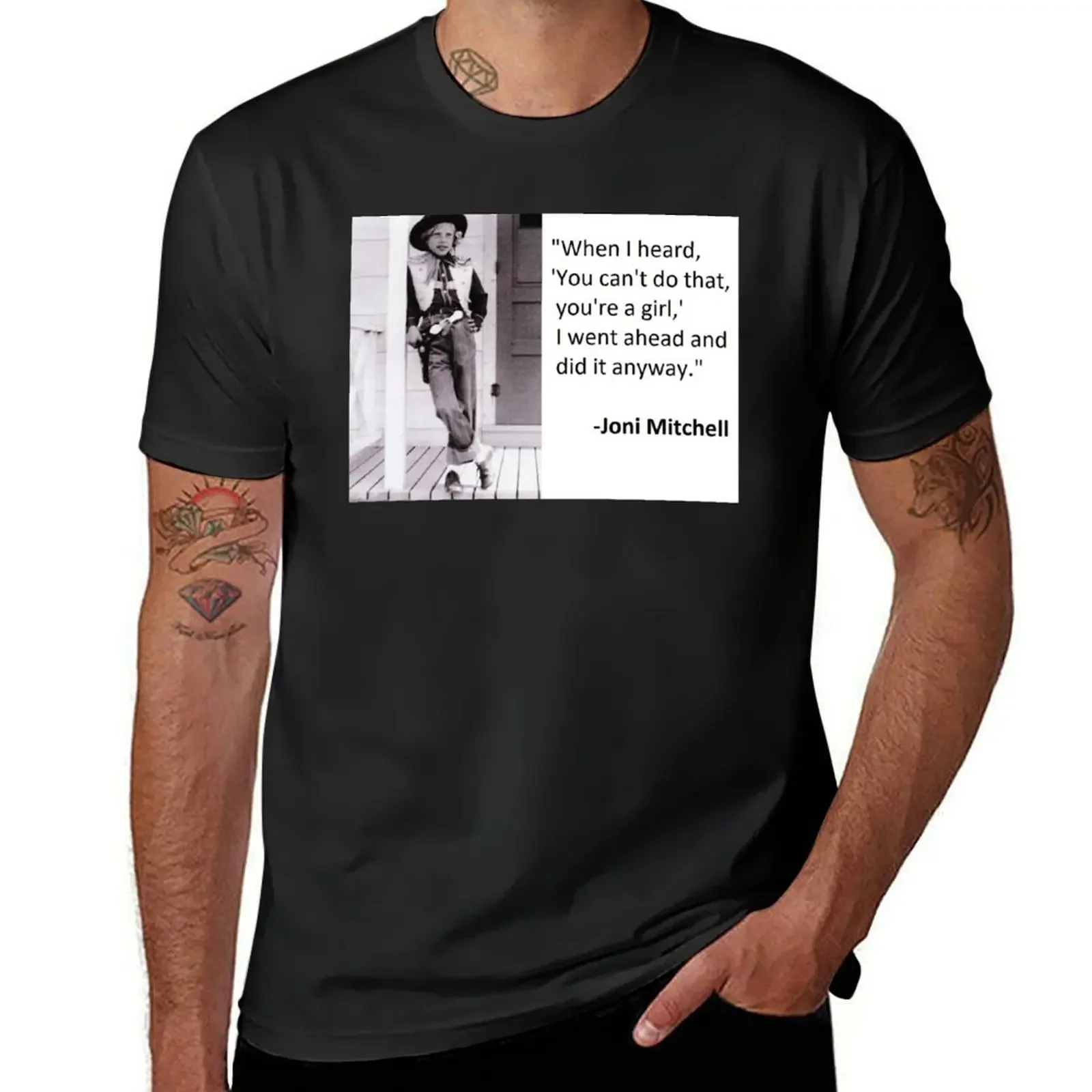 Joni Mitchell I Did It Anyway Female Empowerment T-Shirt oversized t shirt graphic shirts Blouse Men's t-shirt