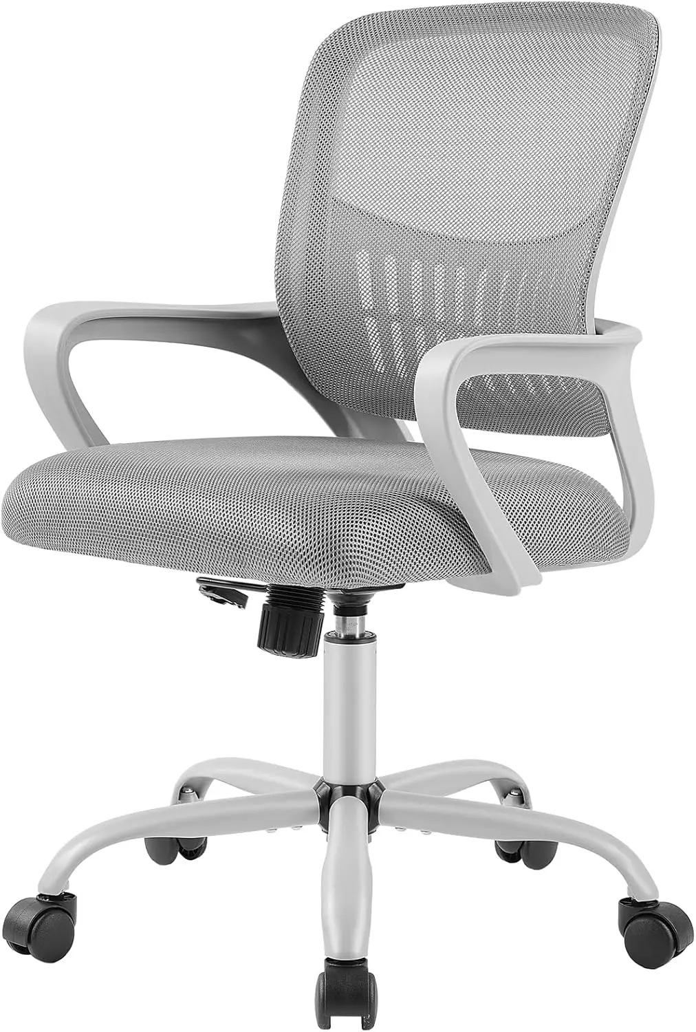 

Home Office Desk Chair, Adjustable Height Mesh Ergonomic Computer Chair with Armrest, 360° Swivel, Grey