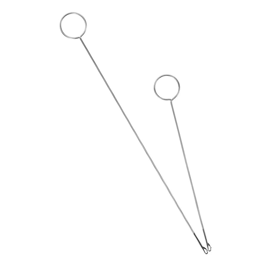 2Pcs Rope Threader Drawstring Threading Tool Metal Loop Turner Hook Sewing Thread Guide for Pants Sweatpants Shorts Swimwear DIY