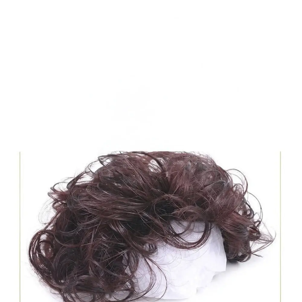 Synthetic Hair Topper For Women Natural Curly Wiglet Breathable Base Enhancer For Thinning Hair Daily Use Piece