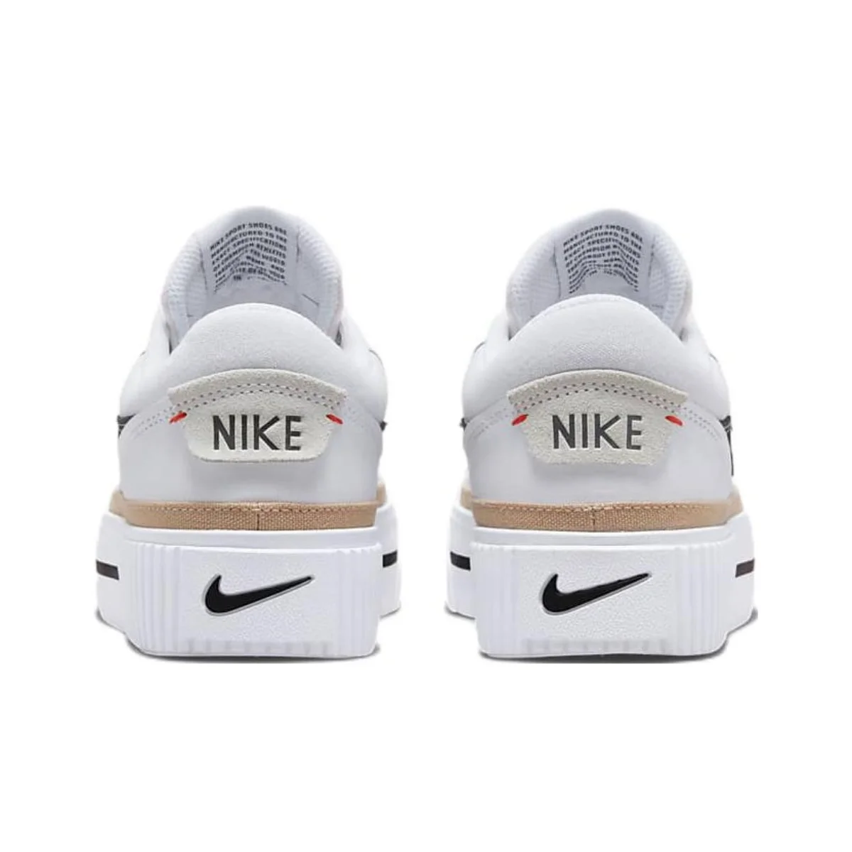 Nike originele COURT LEGACY LIFT schoenen Dames 2024 Nieuwe zomer Dikke zool Verhoogde mode lichtgewicht casual sneakers