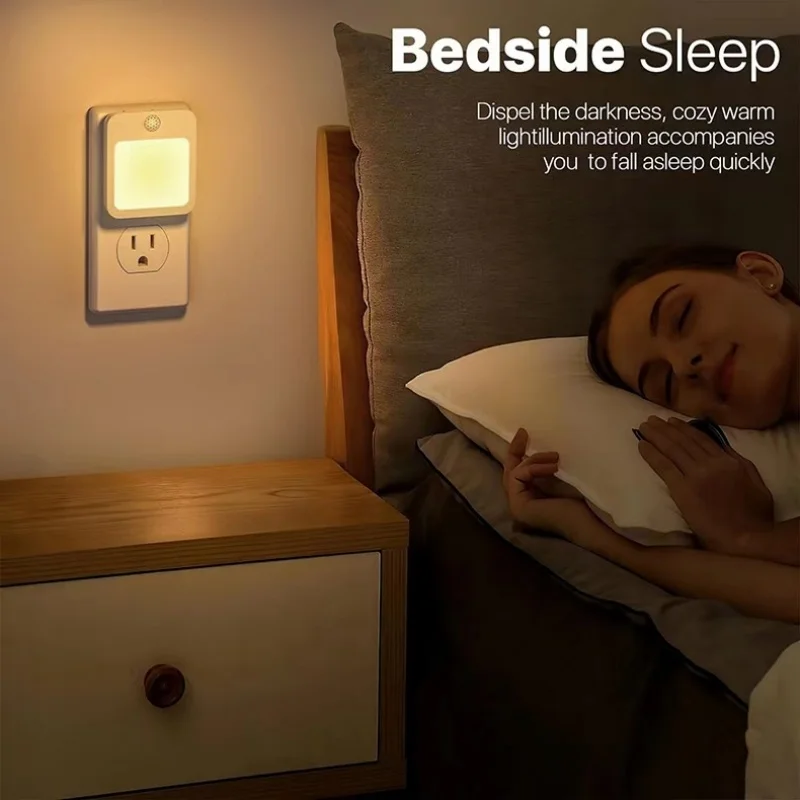 Night Light Motion Sensor With LED Light EU Plug Lamps Children'S Night Light Wireless Night Lamp For Bedside Table Bedroom view 3