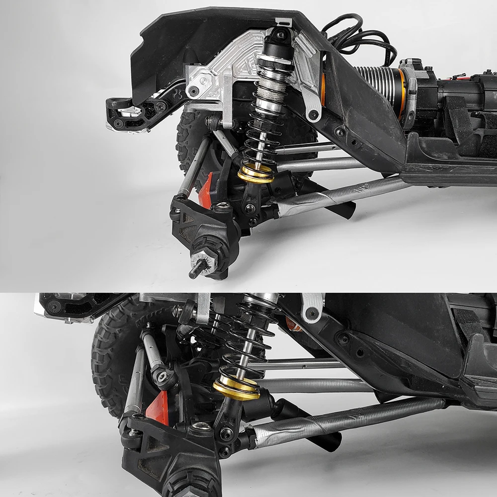 TRINOOD 4PCS Metal Lateral Pedal Mount For Axial Scx10  1/10 RC Crawler Car Side Step Pedal Mount Upgrade Parts